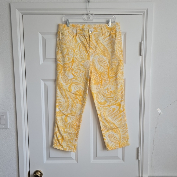 Chico's Pants - Chico's Yellow Paisley Pants